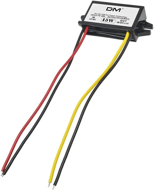 Convertitore DC-DC Da 12 V a 5 V 3 a Step-Down Modulo Di Alimentazione USB Imper