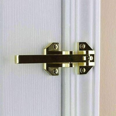 Door Security Guard Lock Bright Brass Heavy-Duty Defiant Home Improvement