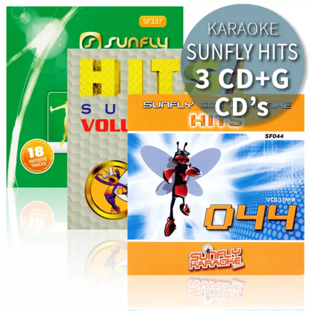 Sunfly Karaoke Hits Triple CDG Set CD+G Discs 49 Chart Hit Tracks Decades Vol 6