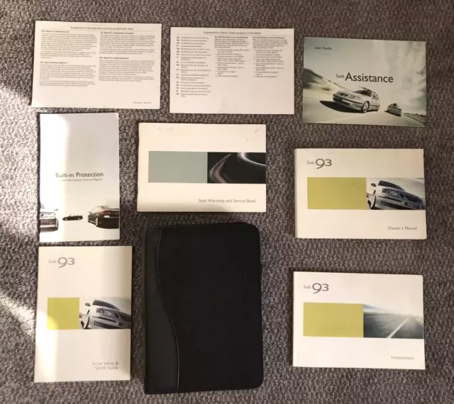 Saab 9 - 3 93 2005 model year owners manual / handbook / wallet / infotainment