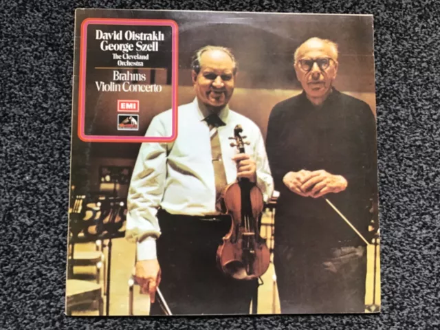 Brahms - Violin Concerto Oistrakh / Szell 1970 Hmv Uk Lp Stereo Asd 2525 Ex+