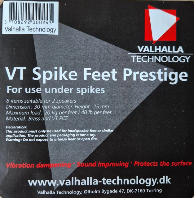 Sottopunti Antirisonanza COUNTERSPIKES - 4 Pezzi, Nero, Per Impianti Audio