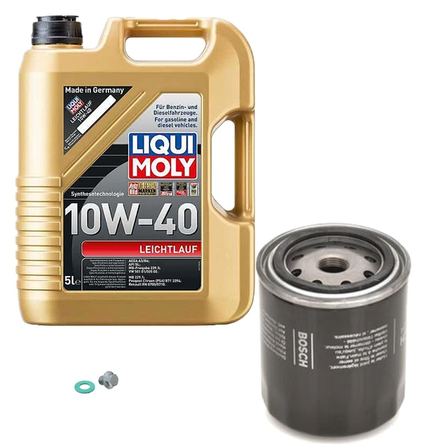 Filtro olio Bosch 5L Liqui Moly funzionamento leggero 10W-40 per Toyota Supra 3.0 24V