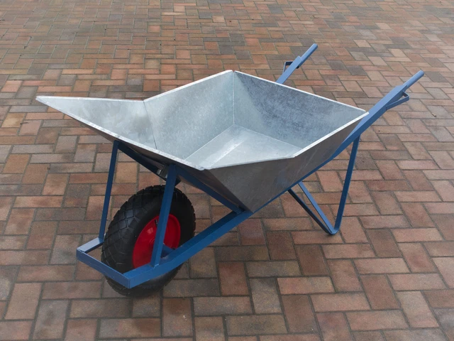 2-Rad-Schubkarre 100 Liter 160 kg Tragkraft verzinkter 2-Rad-Schubkarre 100 Liter 160 kg Tragkraft verzinkter