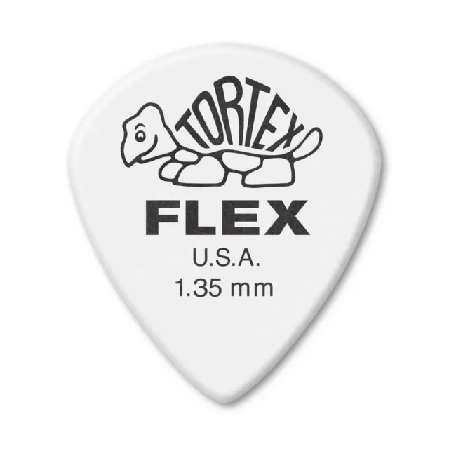 6 x Jim Dunlop Tortex Jazz III XL FLEX 1.35MM Gauge Guitar Picks 466R135 *NEW*