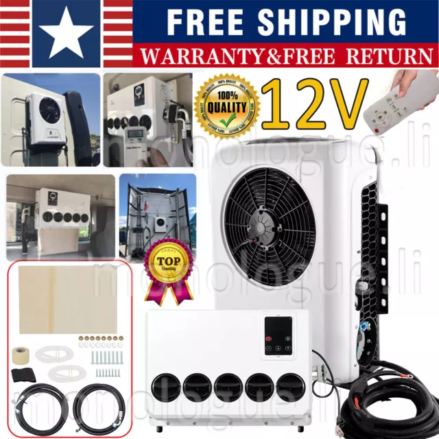 12000 BTU Truck Cab Air Conditioner 12V Split AC Fits Semi Trucks Bus RV Caravan