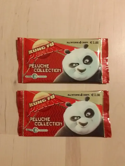 Lot 2 paquet booster Kung Fu Panda DreamWorks Trading 4 Card Cartes Italien