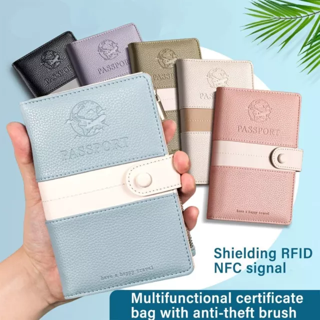 Ultra-thin RFID Passport Cove Credit ID Card Wallet  Travel Accessories