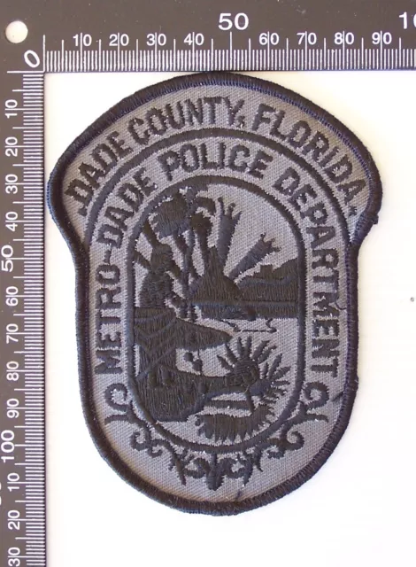 Vintage Metro Dade County Police Department Florida Us Uniform Badge Cloth Patch