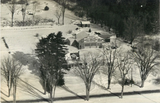 Aerial View, Leon Caster, Well Drilling, Route 49E, Cleveland, New York NY RPPC