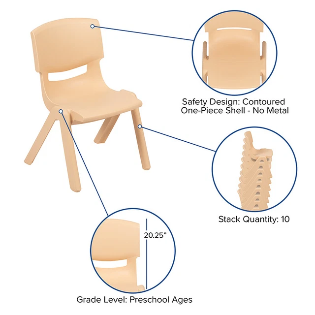 25X35 Natural Kids Table Set