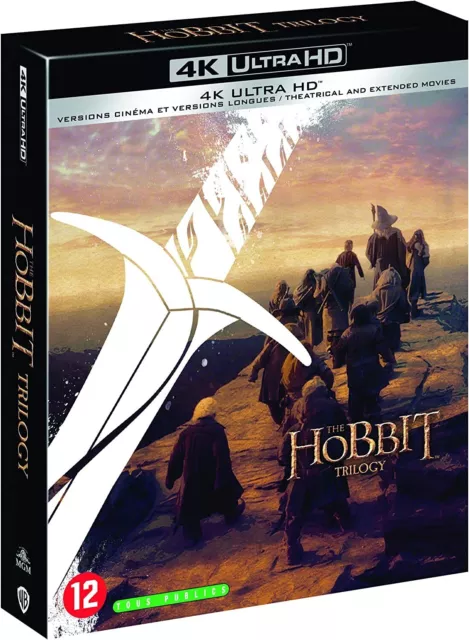 Coffret Blue -ray 4K Le Hobbit La Trilogie Neuf FR 2