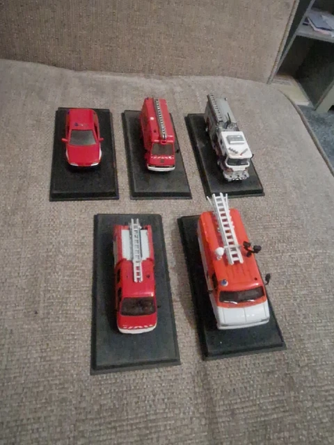 Job Lot of 5 Fire Engine Models - Del Prado