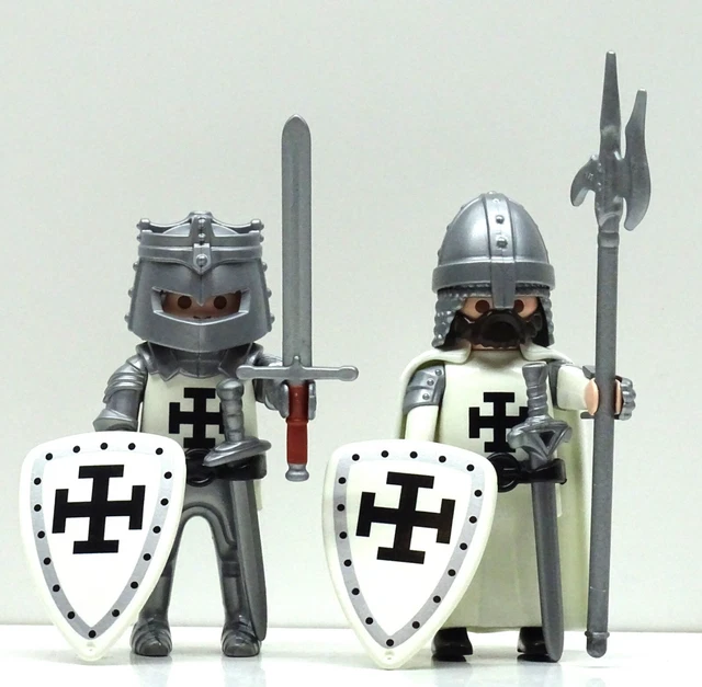 PLAYMOBIL CHEVALIER KNIGHT Roi King Croisé Soldat Crusader 4670 Château