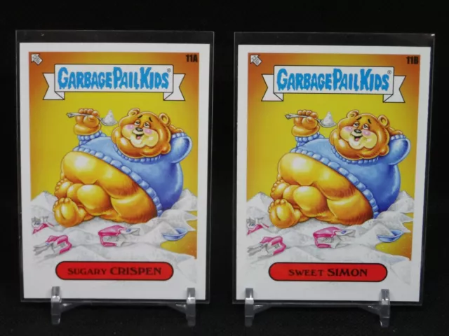 Sugar Crisp Sugar Bear Cereal Spoof Garbage Pail Kids 2 card set