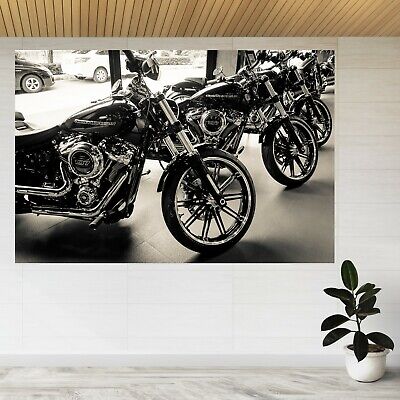 MOTO Bici showroom HARLEY 3d View Wall Sticker Poster Decalcomania A163