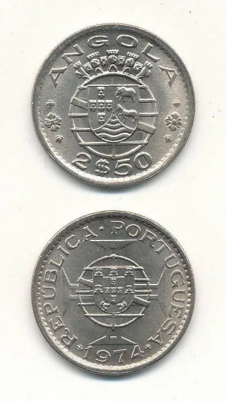 Portugal Angola [M55] - 2$50 Escudos 1974 UNC