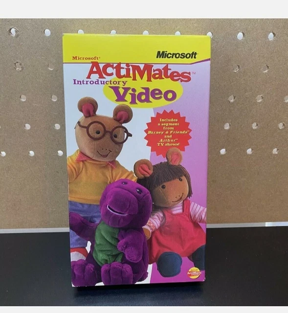 MICROSOFT ACTIMATES INTRODUCTORY Video VHS Barney & Friends + Arthur £