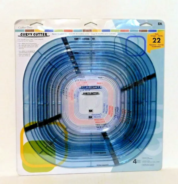 Juego de plantillas cuadradas CutterBee cortador curvilíneo cutter 4 piezas libro de recortes EK éxito