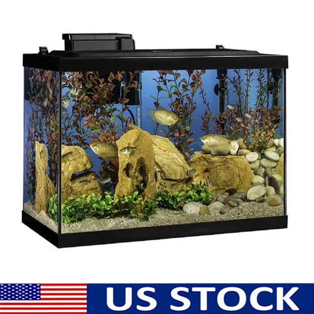 Tetra 20-Gallon LED Glass Aquarium Starter Kit with Filter, Heater & Plants