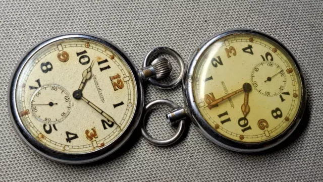 TWO JAEGER-LECOULTRE WW2 Gstp British Military Pocket Watches - All ...