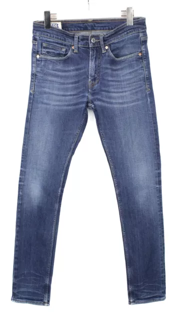 Kings Of Indigo James-Skinny Fit Jeans Uomo W31/L34 Casual Zip Sbiadito Baffi