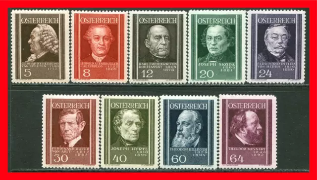 Austria Semi-postal Stamps Scott B156-B164, Mint Complete Set!! A190