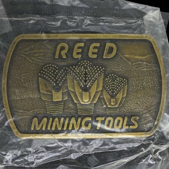 Reed Mining Tools Baker Oil field Gas Collectible 1980s NOS Vintage Belt Buckle