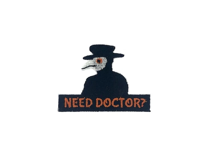 Patch aufnaher aufbugler applikation bügelbild pest arzt need doctor