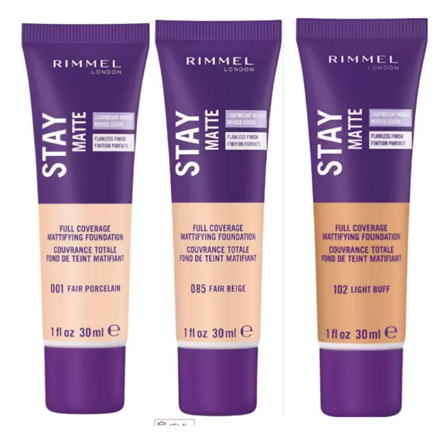 Rimmel Stay Matte Grundierungscreme - Wählen Sie Ihre Farbe