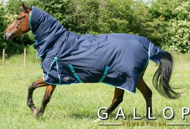 Gallop Trojan 350g Heavyweight Horse Turnout Rug Combo Full Neck Waterproof