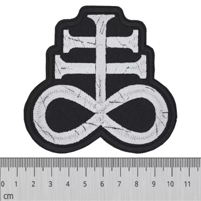 Red The Leviathan Cross of Satan Occult Symbol Embroidered Patch Applique