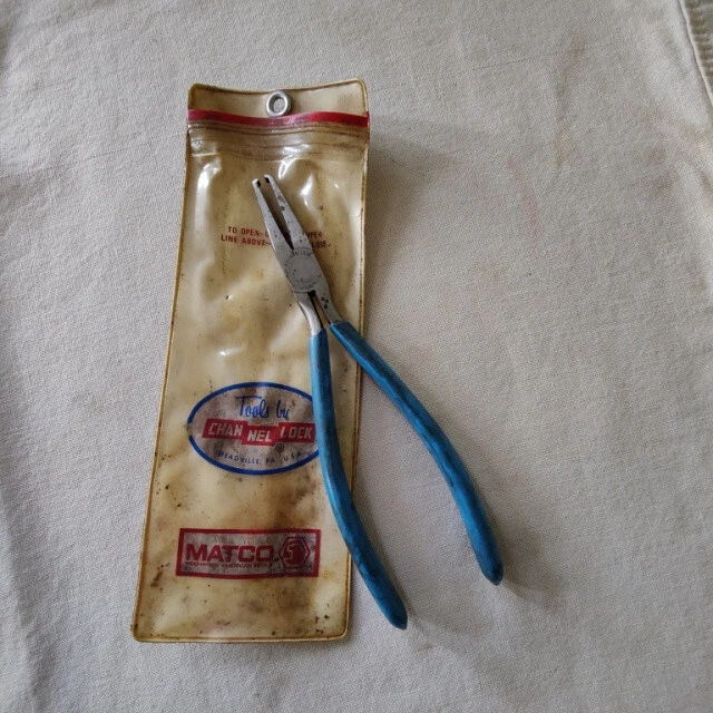 Channellock 768 8" Long Reach End Cutting Pliers VTG Matco Tool w/ Orig Pouch