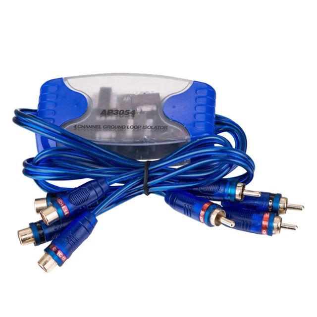 4-Channel RCA Audio Noise Filter Suppressor Ground Loop Isolator Car Stereo W02