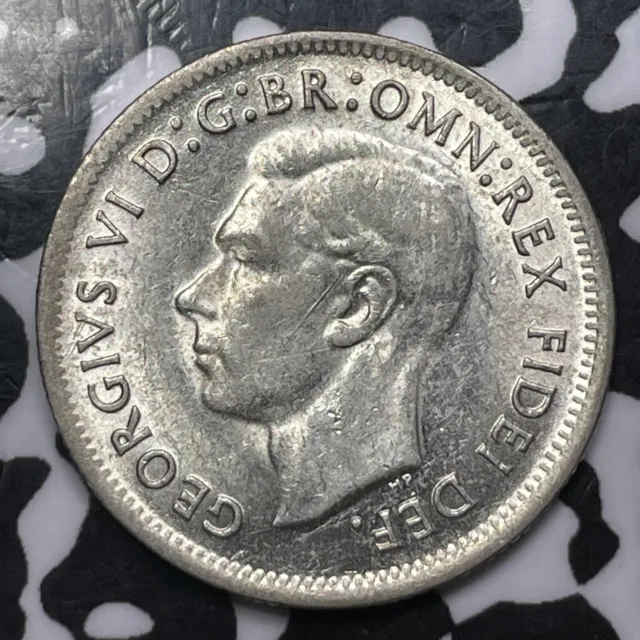 1952 Australia 1 Shilling Lot#D2406 Silver! High Grade! Beautiful! 2