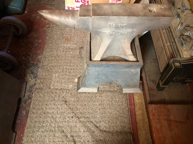 Large Blacksmiths Anvil And Stand
