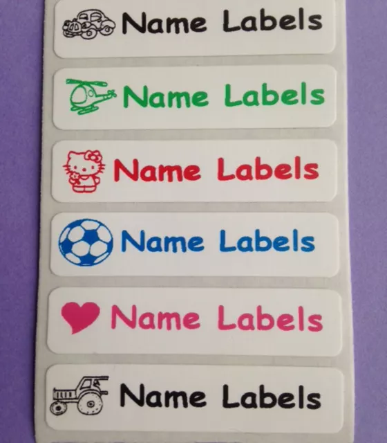 30 Iron on Clothes Identity School Children Care Home Name Labels Tapes Tags