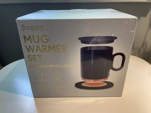 XO Poppy Ceramic Mug Warmer Set Brand New Sealed