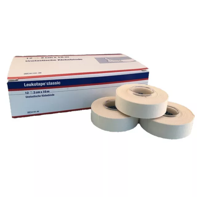 2x BSN Leukotape Classic 2,00cm x 10m Sport Tape Klebebinde