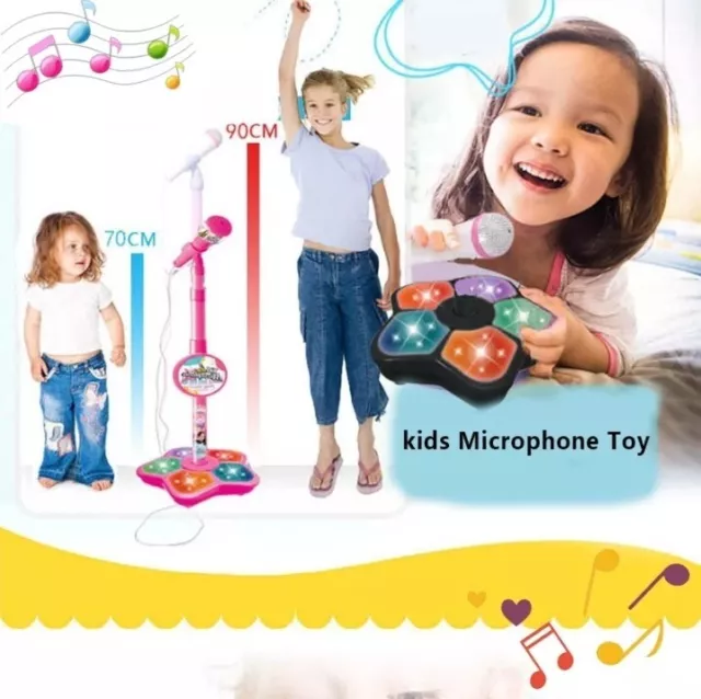 Kids Microphone with Stand Karaoke Song Music Instrument Toys Brain-Training Edu