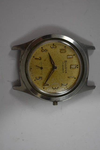 Vintage 1959 L9 Bulova Hand Wind Mechanic 17 Jewels Wrist Watch lot.18