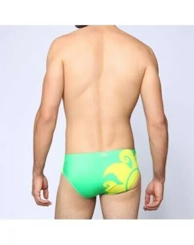 maillot slip de bain SUNDEK  modèle léonardo vert fluo taille L neuf