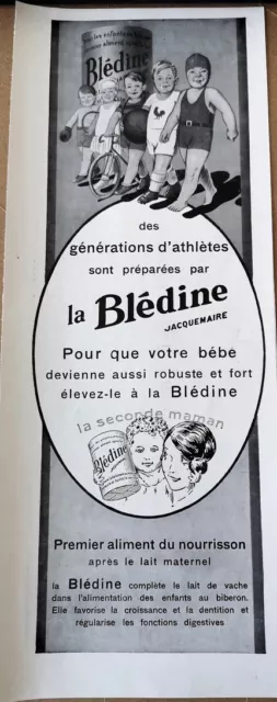 PUBLICITE ADVERTISING - La Blédine Jacquemaire - bébé robuste et fort -  1070