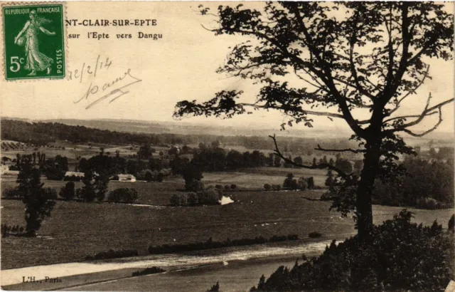 CPA St-Clair-sur-EPTE - View of the Epte towards Dangu (656443)