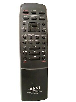 AKAI VS-205EK VHS REGISTRATORE A CASSETTE RARO Inc Telecomando Originale ** PER RICAMBI ** 