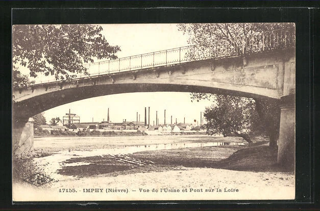 CPA Imphy, Vue de l´Usine et Pont sur la Loire