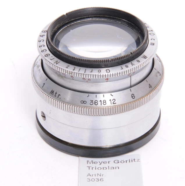 Trioplan Meyer Gorlitz 1:2,8/10 cm para cámaras de 6x6 cm