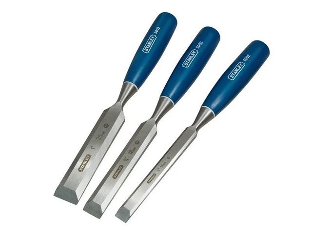 Stanley Tools - Ensemble de burins à bord biseauté 5002 de 3: 12 18 & 25mm
