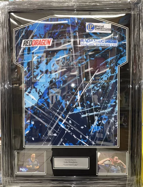 Luke ‘Cool Hand’ Humphries Signed & Framed Official Darts Shirt Display - COA