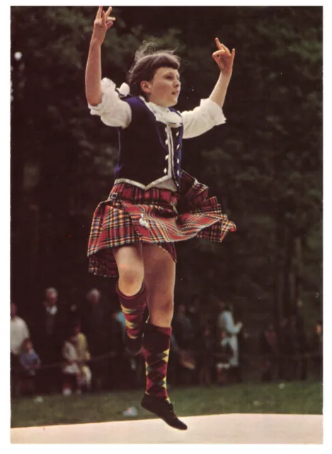 Outer Hebrides, Highland Games: A Young Scottish Dancer Rare Vintage Postcard